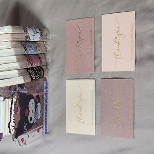 52 Thick Board Grey Pink Thank You Cards.